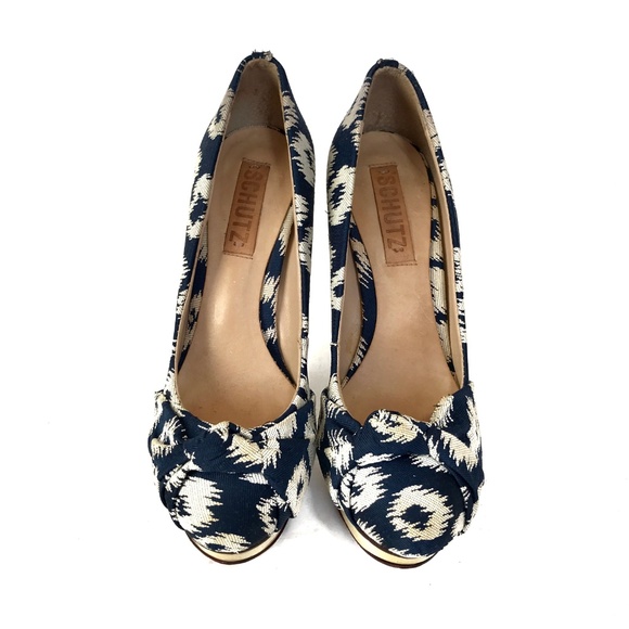 schutz blue heels
